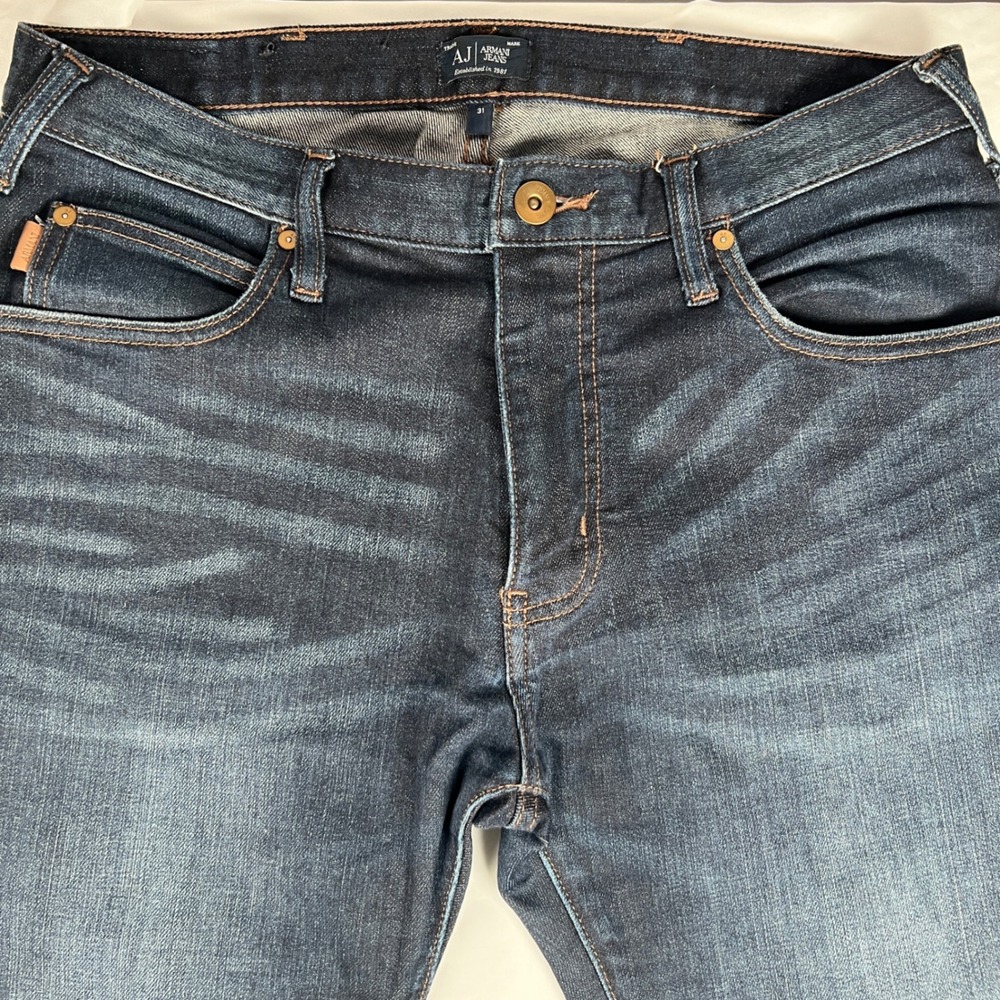Armani Jeans Mens 31x32 Dark Wash J45 Slim Fit Denim Jeans